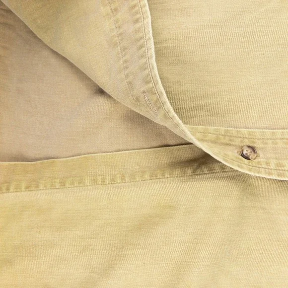 Vintage 90s Scouting Shirt Women Medium Tan Embroidered Patches Safari Utility - Picture 6 of 9